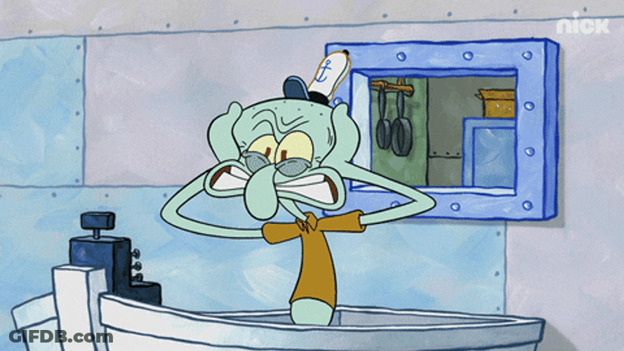 Annoyed Squidward Cartoon GIF