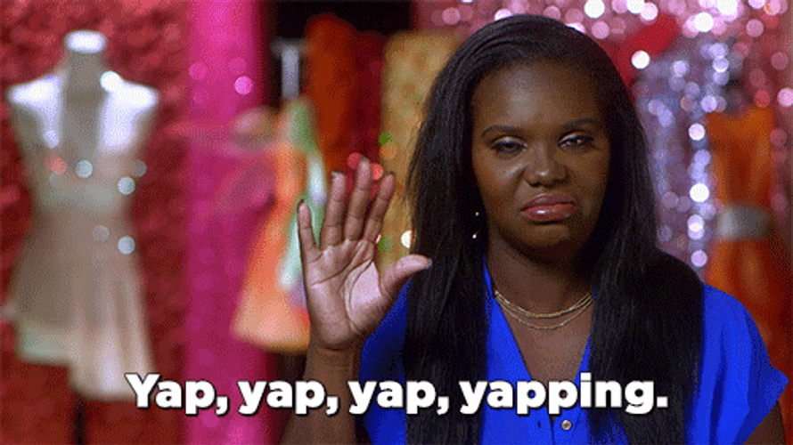 Annoyed Woman Yap Yapping GIF