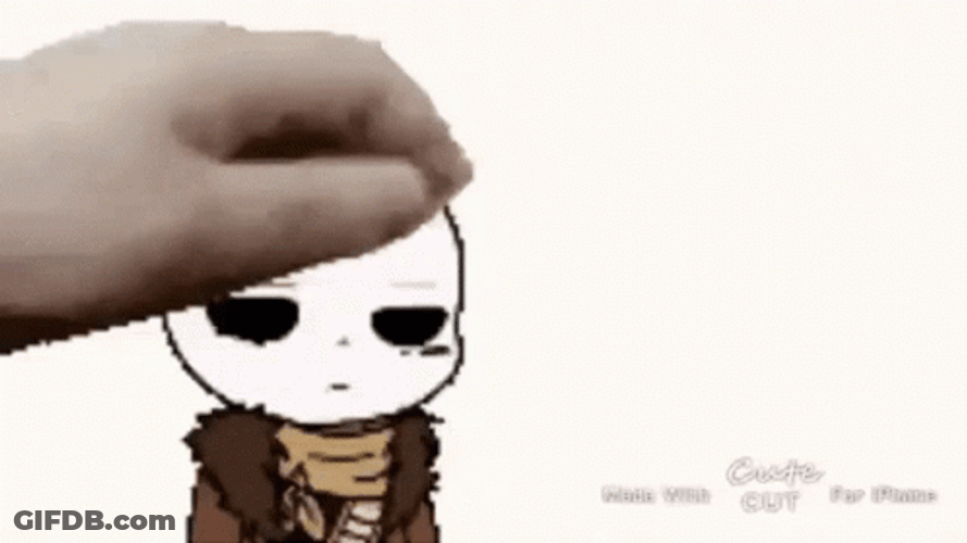 Annoying Ink Sans By Patting His Head GIF