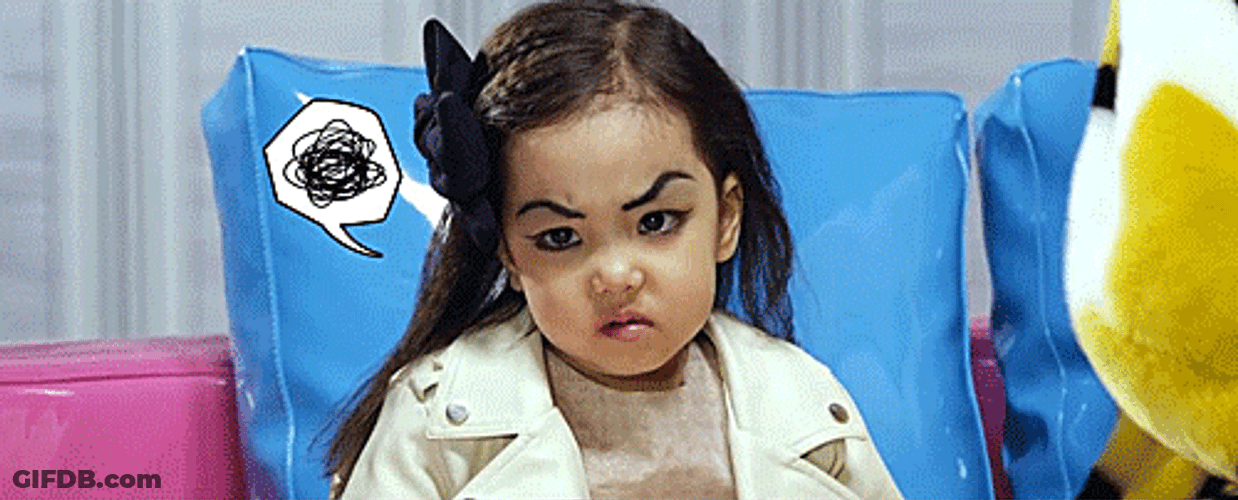 Annoying Little Kid Eyebrows Raise Look GIF
