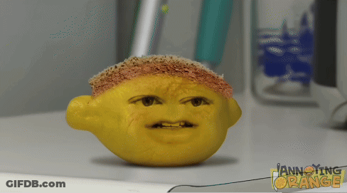 Annoying Orange Lemon GIF