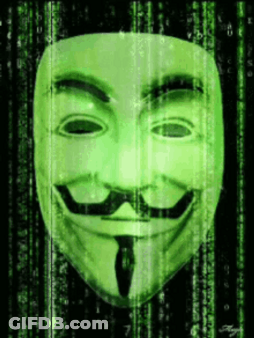 Anonymous Hacking Face Mask GIF