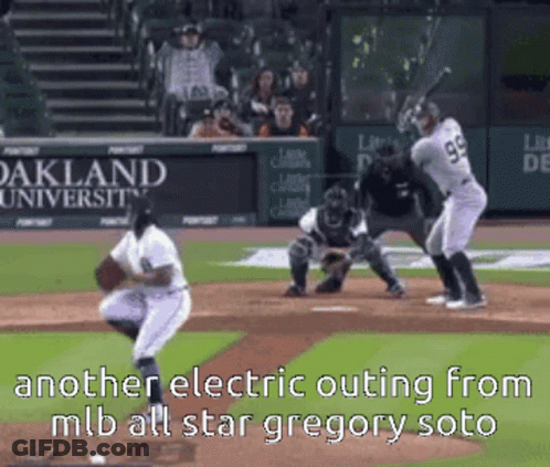 Another Electric Outing From Mlb All Star Gregory Soto In A Baseball Game GIF
