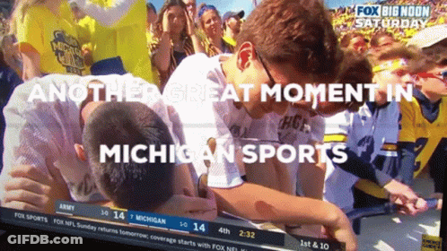 Another Great Moment In Michigan Sports On Screen GIF
