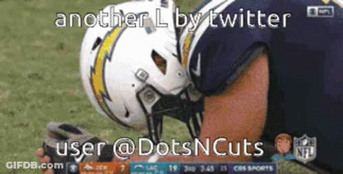 Another L By Twitter User @Dotsncuts Is Displayed GIF