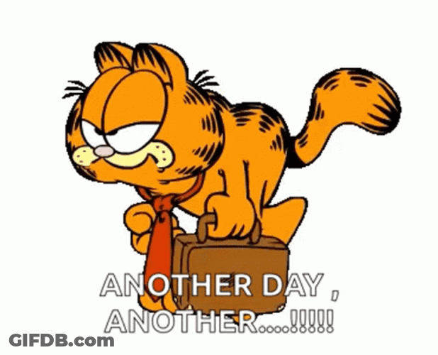 Another Monday Garfield Going To Work GIF