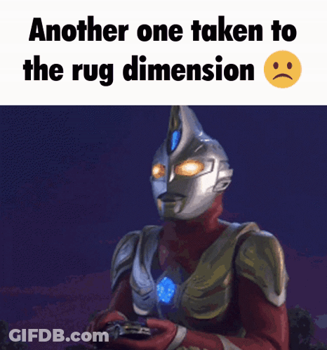 Another One Taken To The Rug Dimension With A Sad Smiley Face GIF