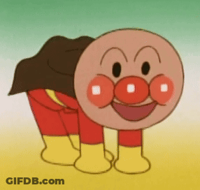 Anpanman With Cape And Yellow Boots GIF
