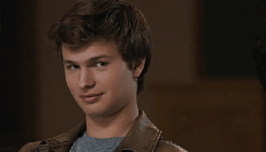 Ansel Elgort Playful Smirk GIF