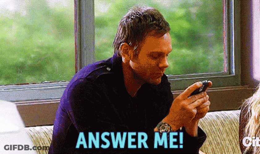 Answer Me Man Flicking Phone GIF