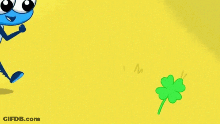Ant Picking 4 Leaf Clover GIF
