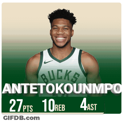 Antetokounmpo Wearing Bucks Jersey GIF
