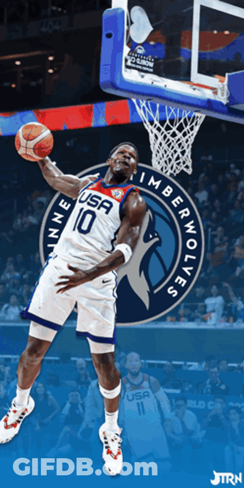 Anthony Edwards And Other Players GIF