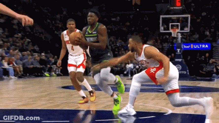 Anthony Edwards Electrifying Dunk GIF