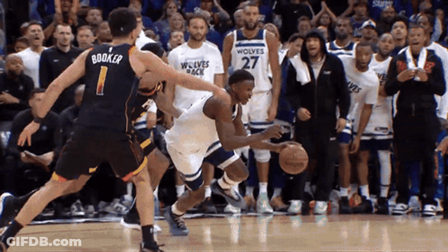 Anthony Edwards Poster Dunk GIF