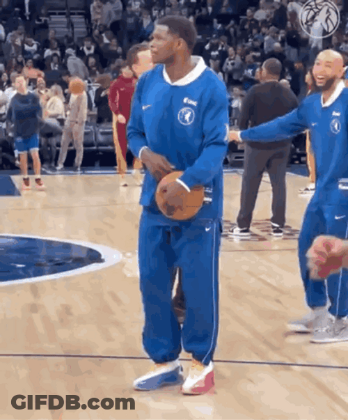 Anthony Edwards Pre Game Moves GIF