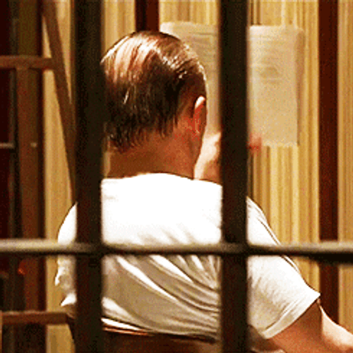 Anthony Hopkins Turn Around In Jail GIF