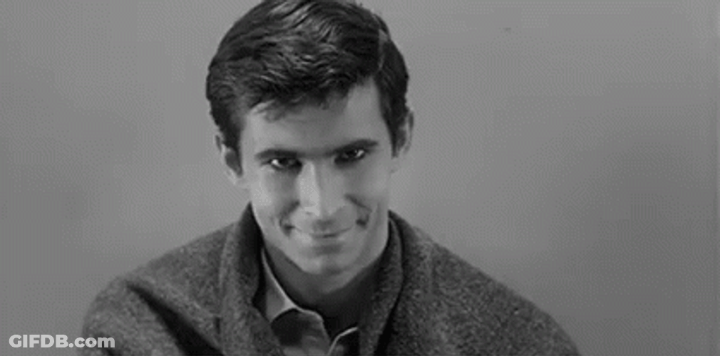 Anthony PerkinsIconic Psycho Smile GIF