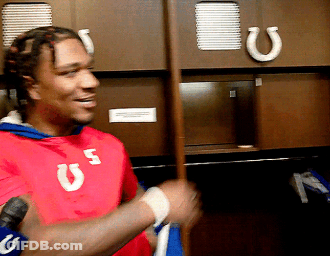 Anthony Richardson Being Interviewed GIF
