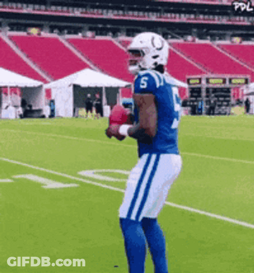Anthony Richardson Dancing While Holding Football GIF