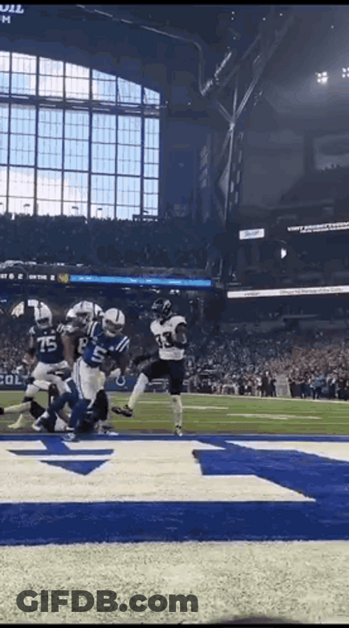 Anthony Richardson Dropping Football With Force GIF