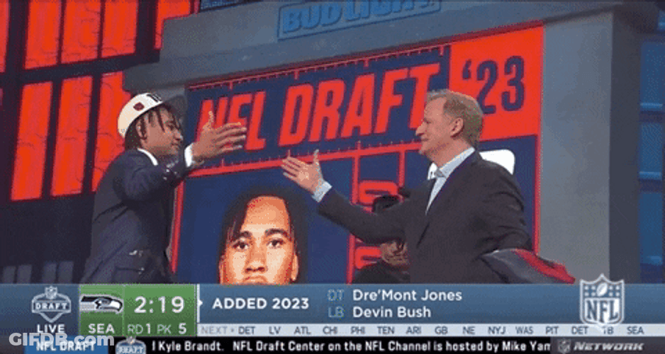 Anthony Richardson High Five With Roger Goodell GIF