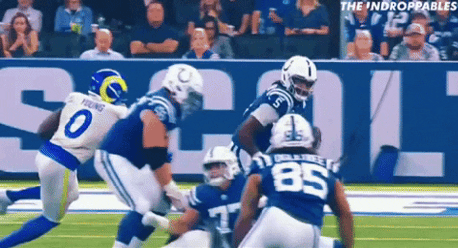 Anthony Richardson Passing Football To Andrew Ogletree GIF