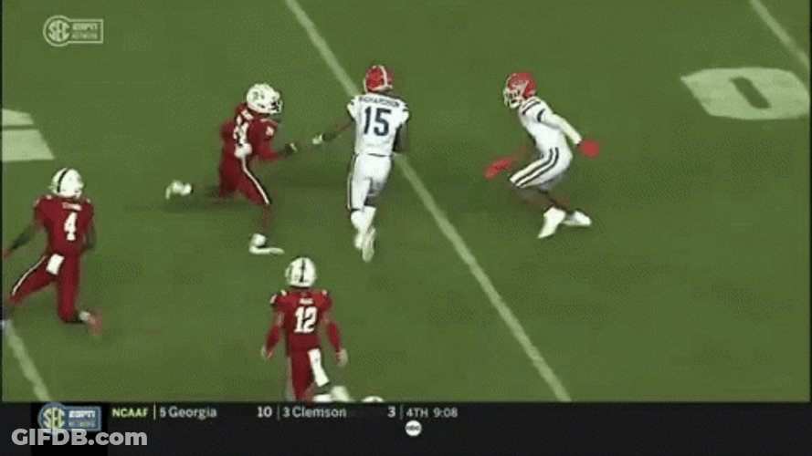 Anthony Richardson Pushing An Opponent GIF