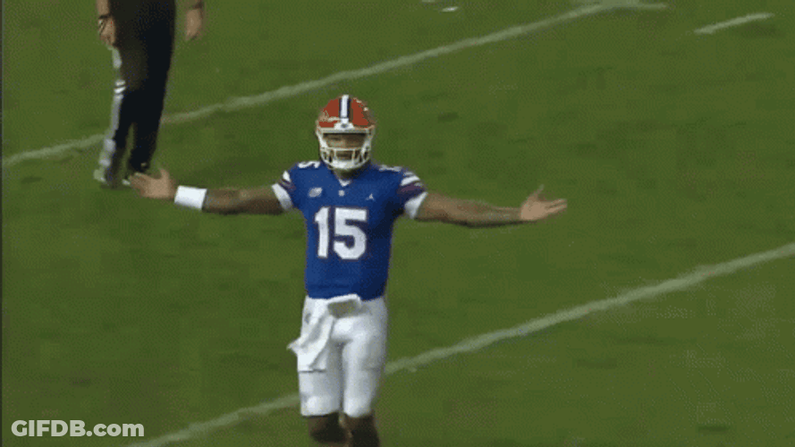 Anthony Richardson Spreading His Arms GIF