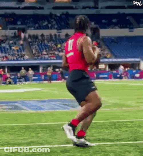 Anthony Richardson Throwing Football Far GIF