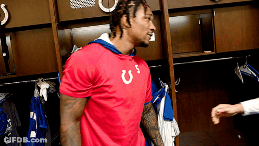 Anthony Richardson With Michael Pittman Jr GIF