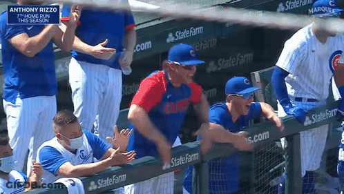 Anthony Rizzo 'S 7Th Home Run This Season Is Shown GIF