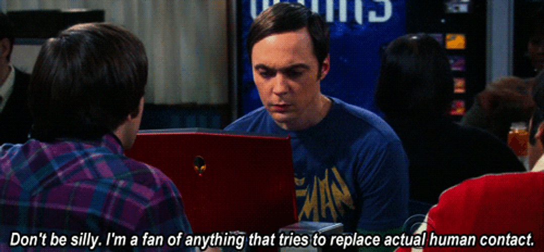Anti Social Big Bang Theory Replace GIF