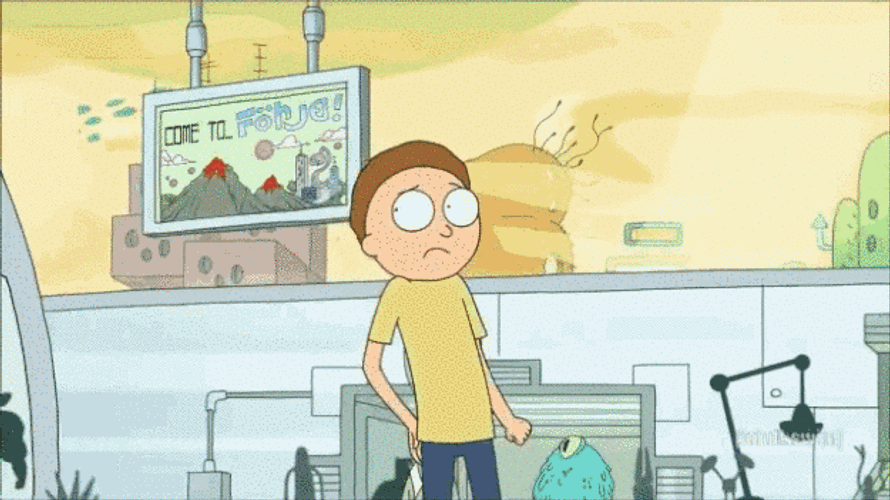 Anti Social Morty Smith Aliens GIF