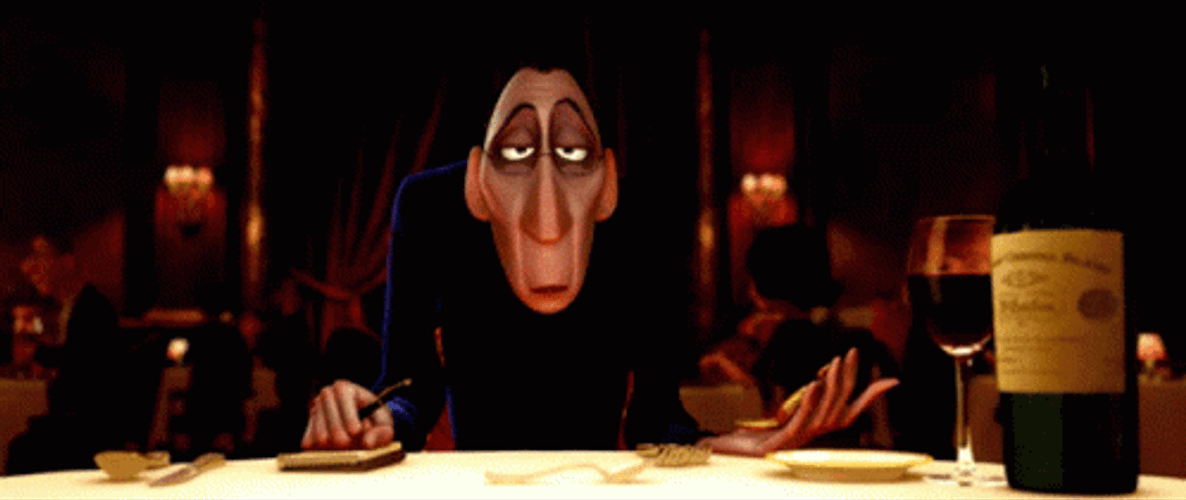 Anton Ego Writing Ratatouille GIF
