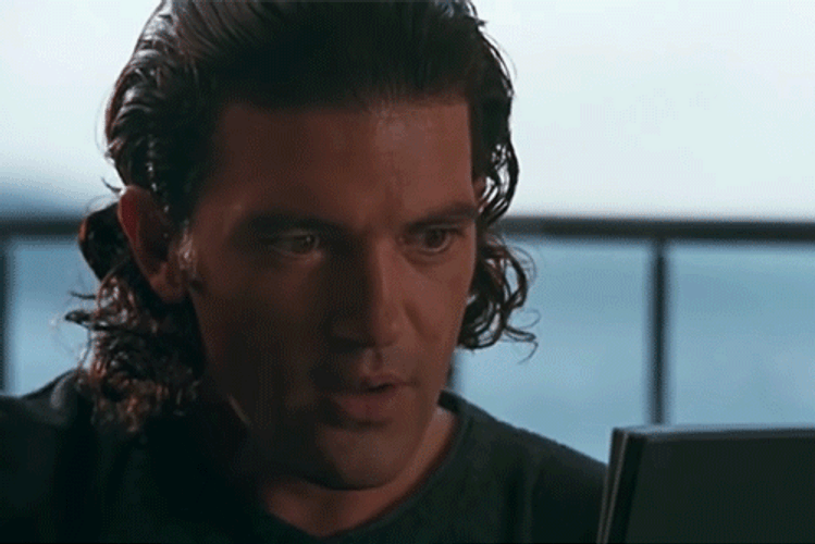 Antonio Banderas Feeling Relieved Reaction GIF