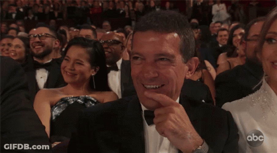 Antonio Banderas Laughing GIF