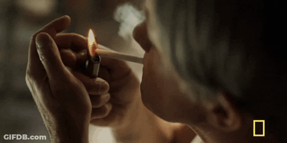 Antonio Banderas Lighting Smoke GIF