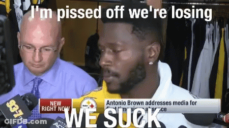 Antonio Brown Addresses Media For The Steelers During A Press Conference GIF