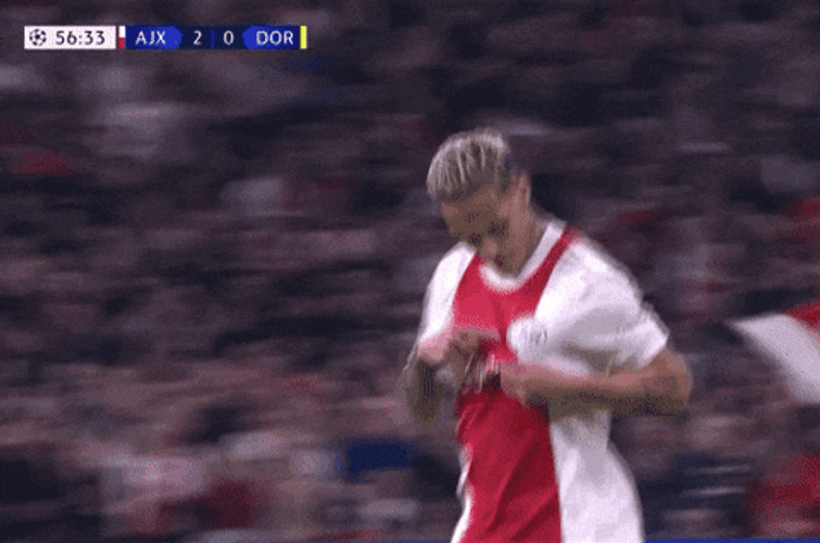 Antony Dos Santos Kissing Logo On Shirt GIF