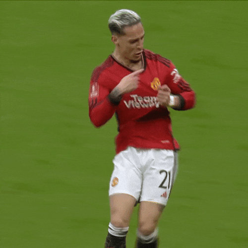 Antony Dos Santos Pointing At Logo On Shirt GIF