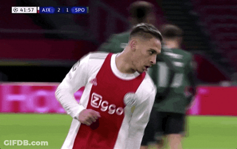 Antony Dos Santos Shoulder Bump With Teammate GIF