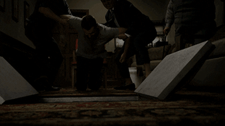 Antony Starr Lucas Hood Hanging From Truck GIF