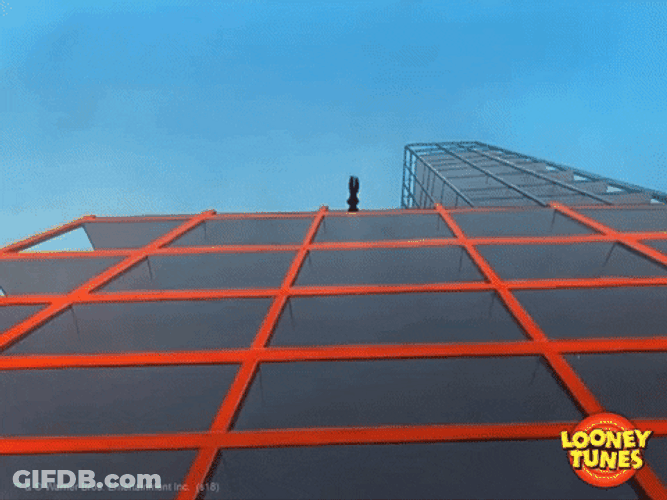 Anvil Falling From The Rooftop GIF
