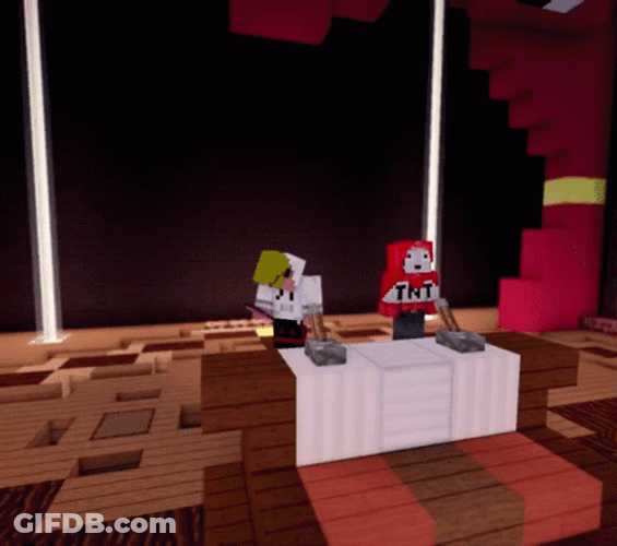 Anvil Strike On Minecraft GIF