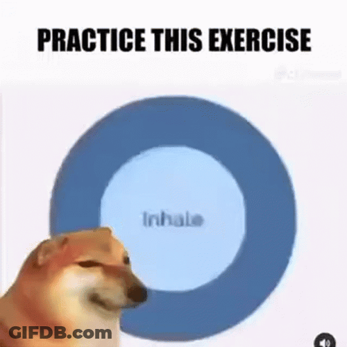 Anxiety Breathing Dog Doing Breathing Exercise GIF