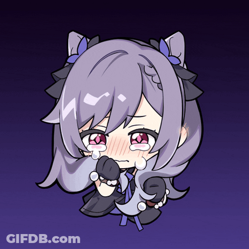 Anxious Chibi Keqing Genshin Impact GIF