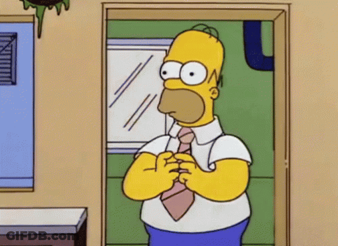Anxious Finger Twitch Nervous Homer Simpson GIF