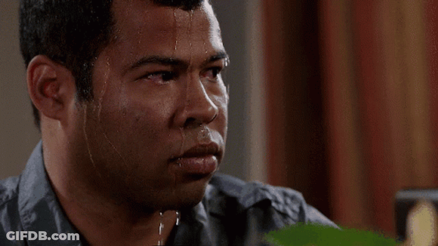 Anxious Nervous Intense Sweating Jordan Peele GIF