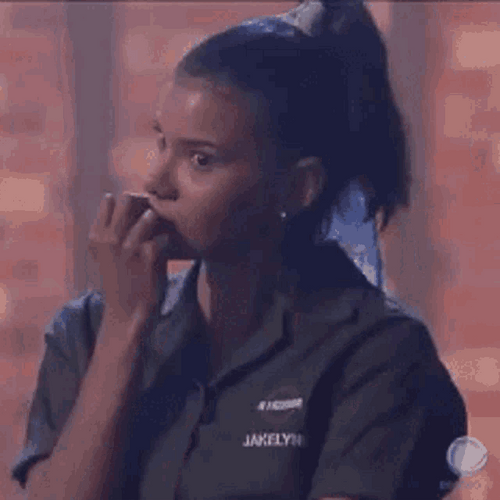 Anxious Nervous Woman Nail Biting Reaction GIF